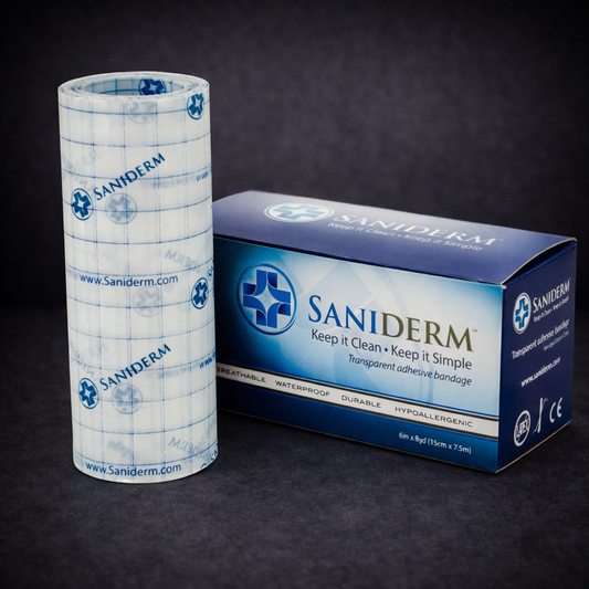 Saniderm Transparent Adhesive Bandage – 8 in x 8 yd Roll
