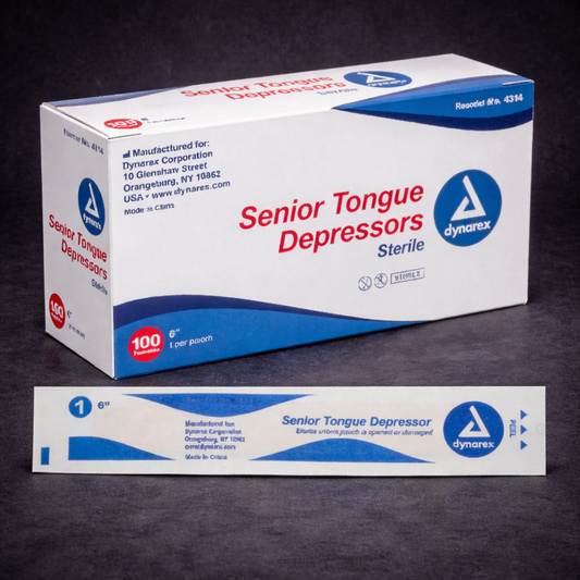Sterile Tongue Depressors – Individually Wrapped – Box of 100