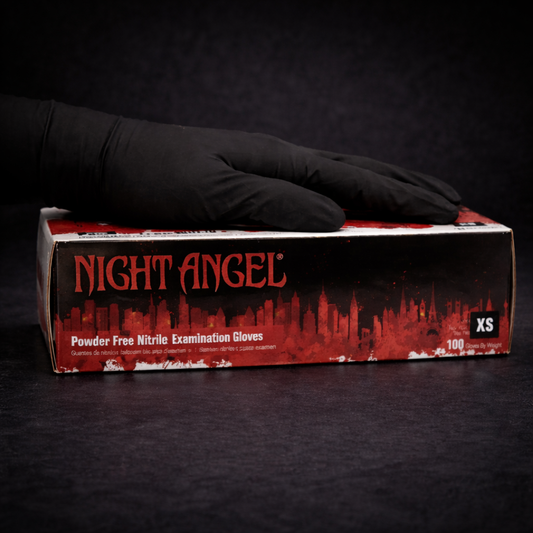 Night Angel Nitrile Gloves – Black – Box of 100