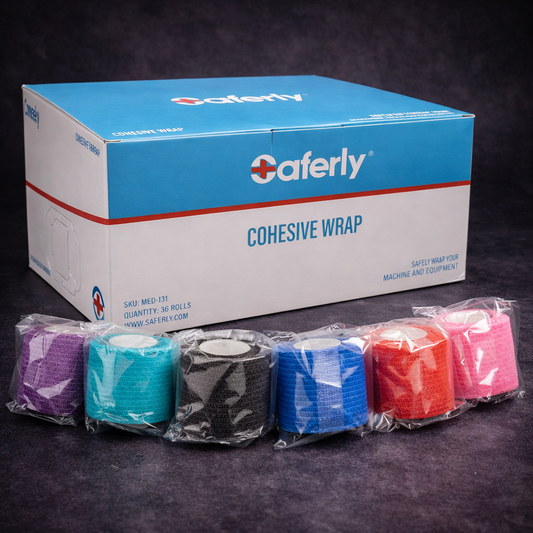 Saferly Cohesive Wrap – 36 Roll Multi-Color Pack